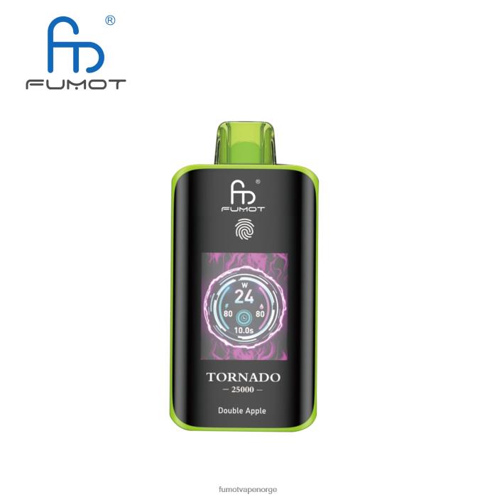 Fumot Shop - Fumot Tornado 25000 engangsvape dobbelt eple FV2H85