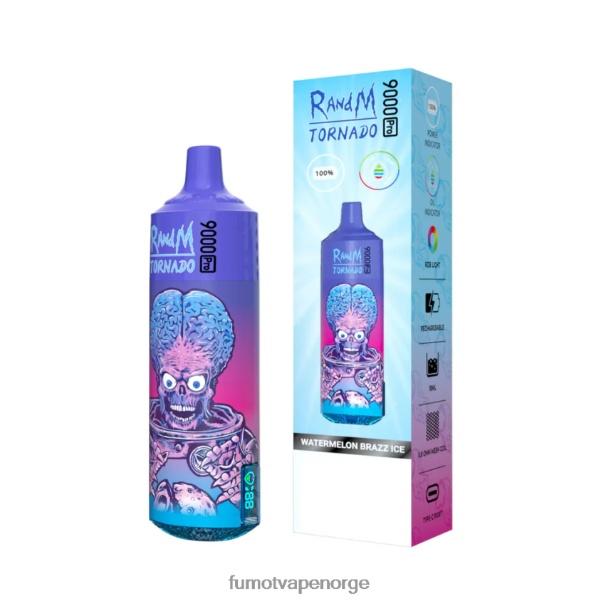 Fumot Vape Norge | Fumot Tornado 9000 pro engangsvape - 18ml (1 stk) kirsebær cola XH0864212