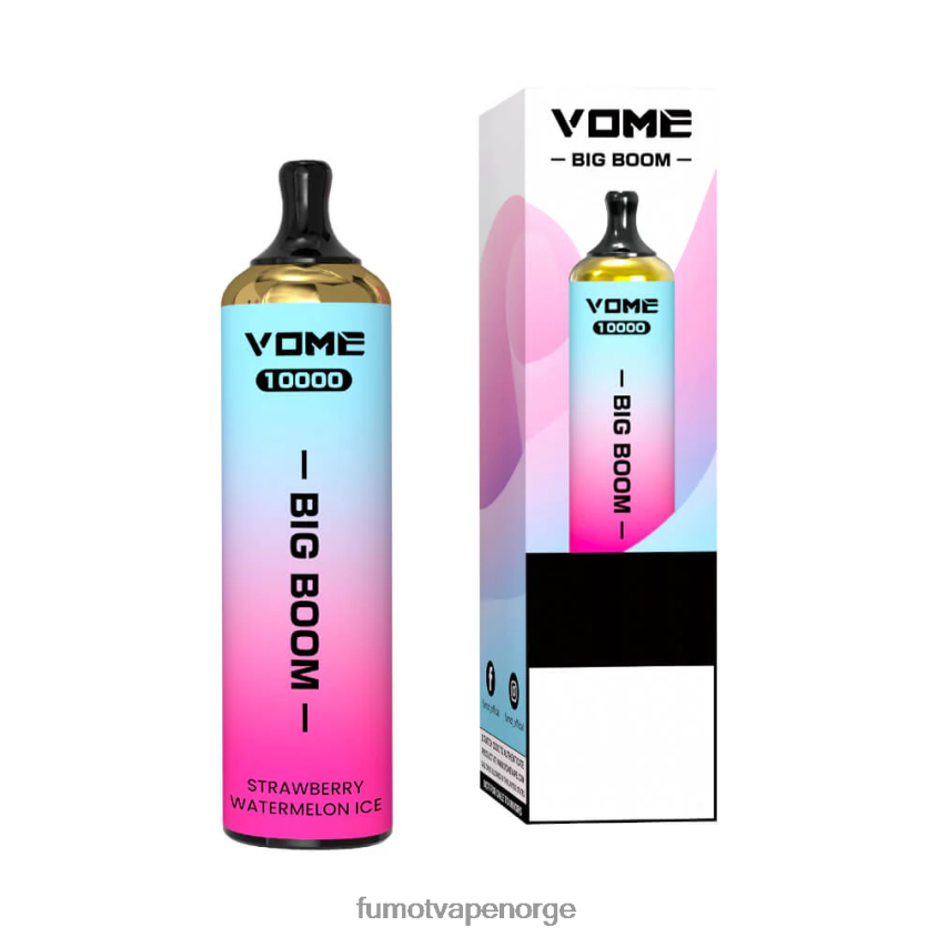 Fumot Vape Shop | Fumot Vome Big Boom engangs vape penn 10000 - 20ml (1 stk) jordbær vannmelon is XH0864446