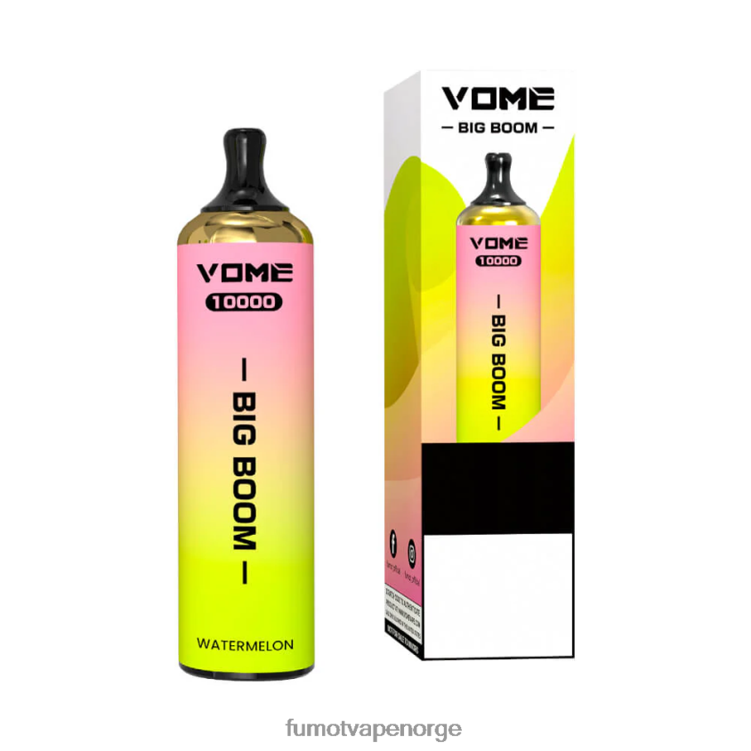 Fumot Vape Shop | Fumot Vome Big Boom engangs vape penn 10000 - 20ml (1 stk) jordbær vannmelon is XH0864446