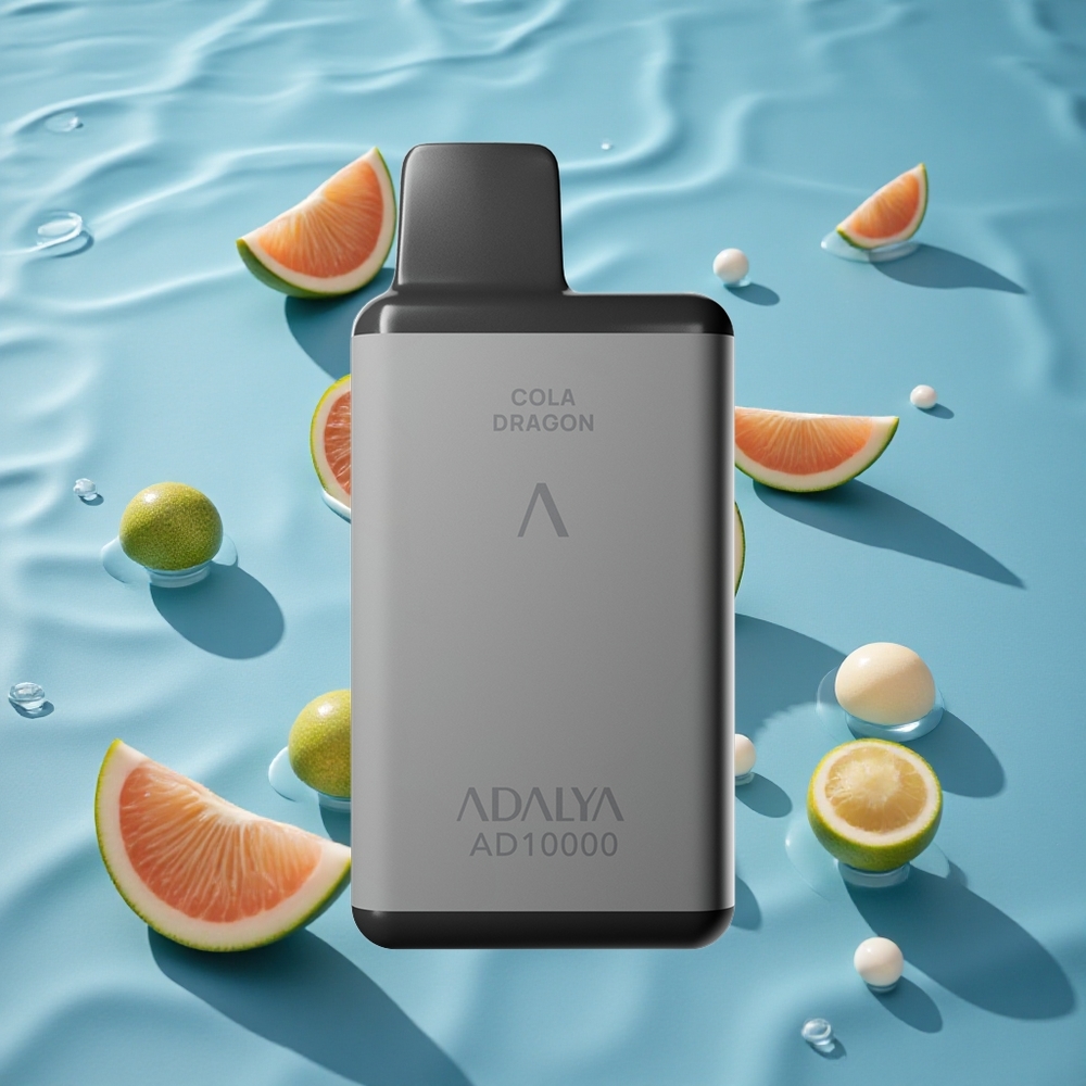 Adalya AD 10000 Puffs Engangs Vape Grå Melon med 14 ml e-væske og USB-C-lading