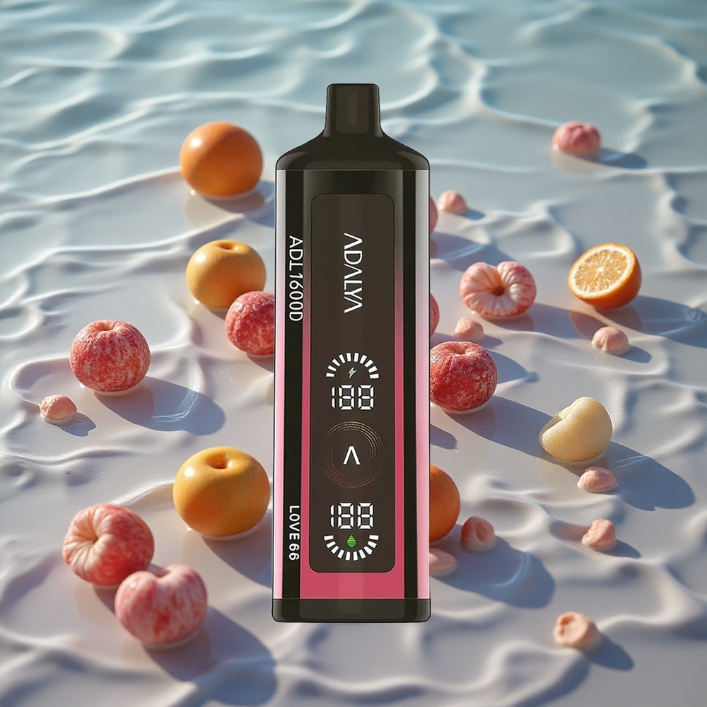 Adalya ADL 16000 PRO Puffs Engangsvape Kjærlighet 66 med 25ml e-væske og digital skjerm