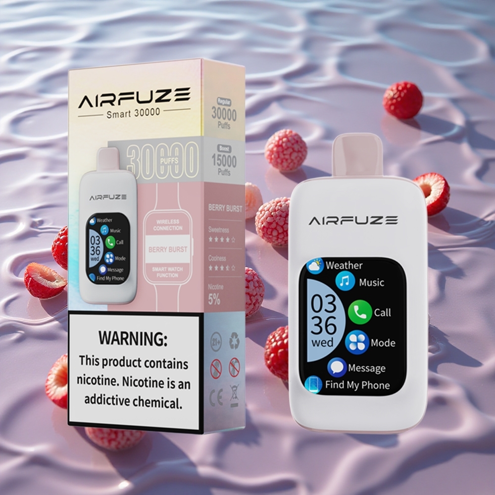 AirFuze Smart 30000 Puffs Engangs Vape Bærbølge med 5% nikotin og 900mAh batteri