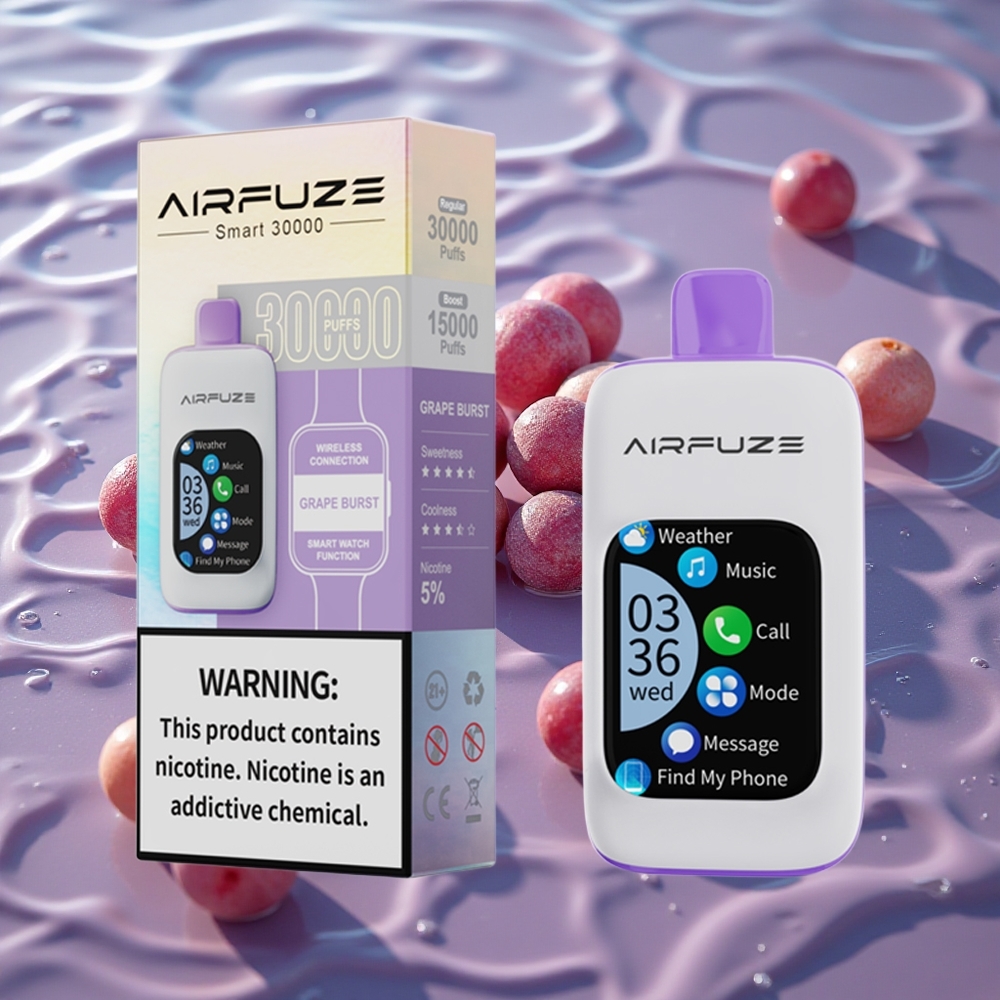 AirFuze Smart 30000 Puffs Engangs Vape Dråpe Eksplosjon med 5% Nikotin og 900mAh Batteri