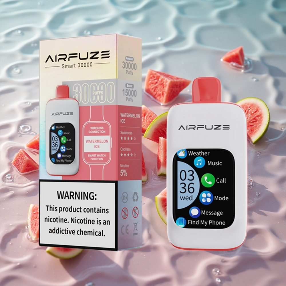 AirFuze Smart 30000 Puffs Engangs Vape Vannmelon Is med 5% Nikotin og 900mAh Batteri
