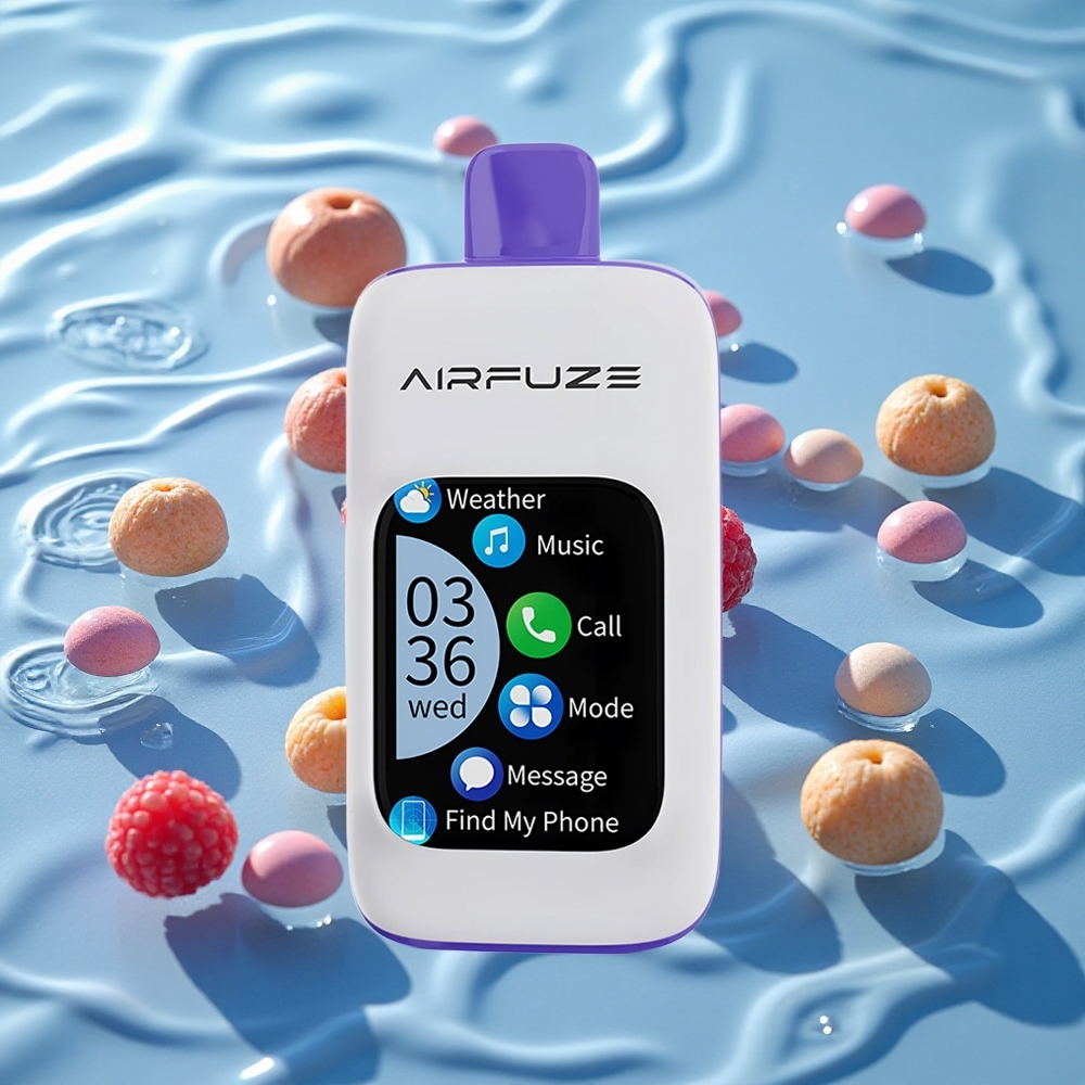 AirFuze Smart Pro 40000 Puffs Engangs Vape Blå Bringebær Is med 900mAh Oppladbart Batteri og Trådløs Mobilforbindelse