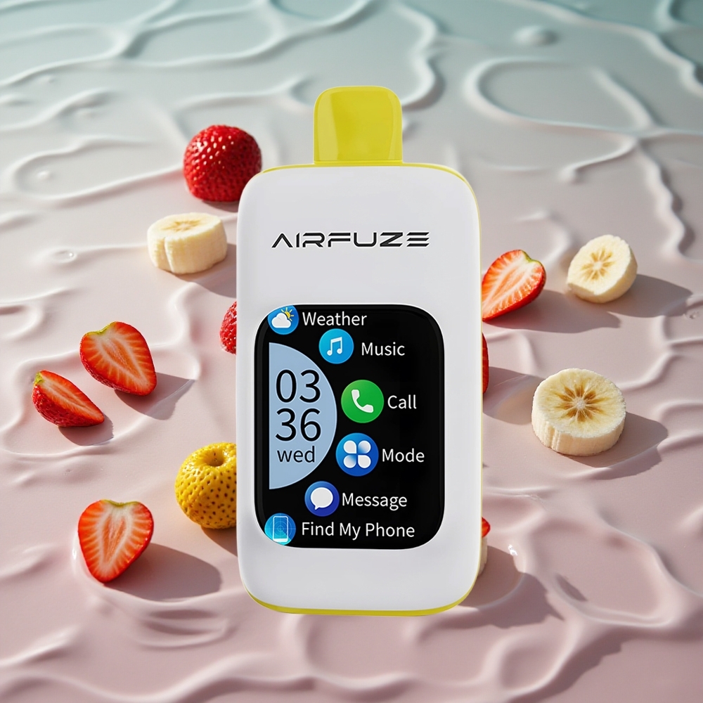 AirFuze Smart Pro 40000 Puffs Engangsvape Jordbær Banan med 900mAh Oppladbar Batteri og 20ML E-væske