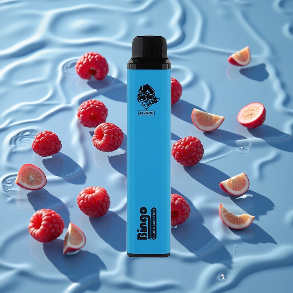 Aivono AIM BINGO 4000 Puffs Engangs Vape Blå Bringebær med 1000mAh og 10mL