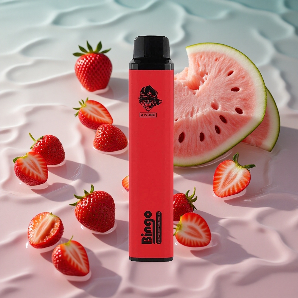Aivono AIM BINGO 4000 Puffs Jordbær Vannmelon Med 1000mAh Batteri og 10 mL E-Væske