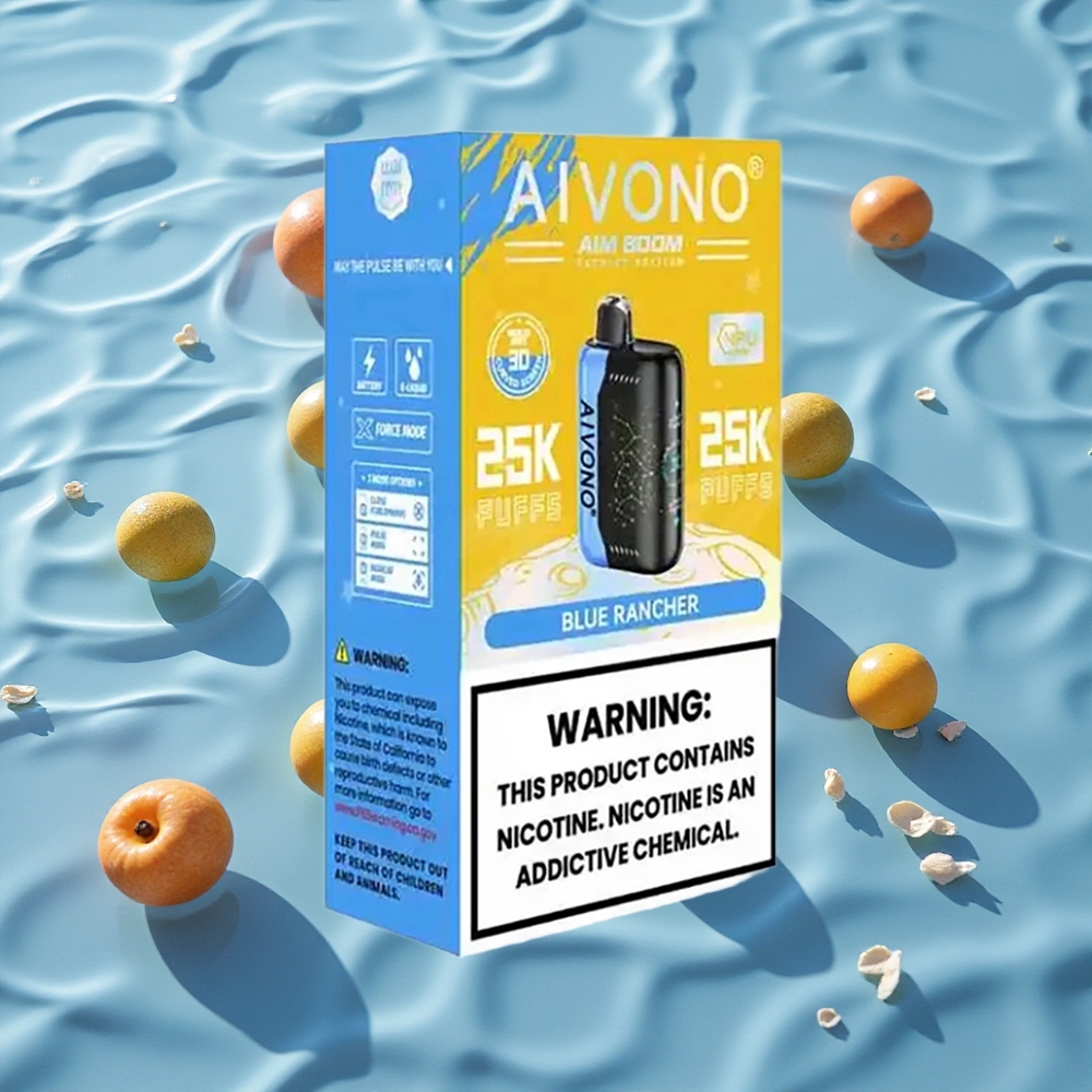 Aivono AIM BOOM 25000 Puffs Engangs Vape Blå Rancher med 28ml E-Væske