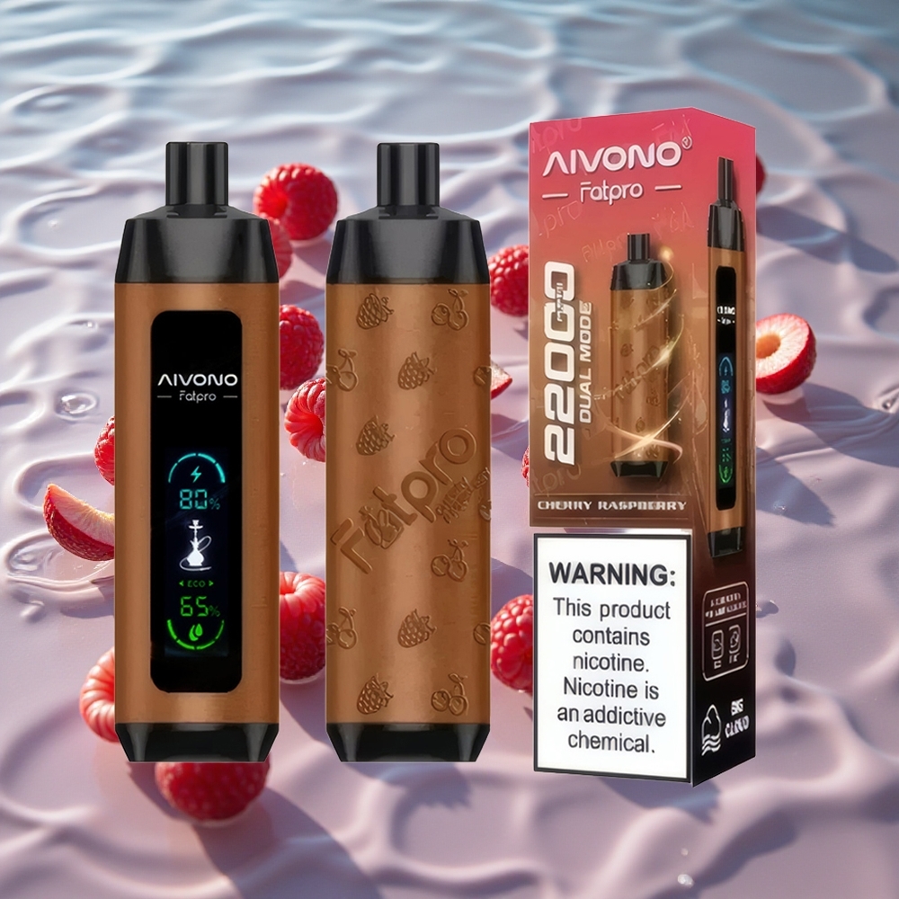 Aivono AIM FATPRO 22000 Puffs Oppladbar 0,6 ohm Mesh Coil Kirsebær Bringebær