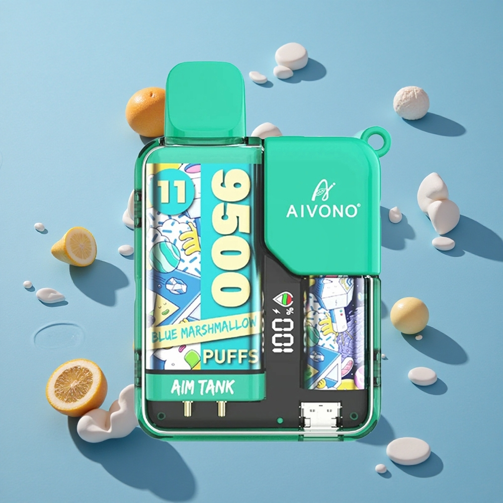 Aivono AIM-TANK 9500 Puffs Blå Marshmallow med 18ml E-væske og 650mAh Batteri