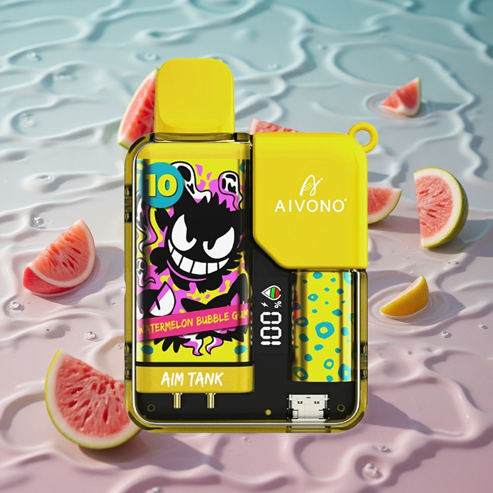 Aivono AIM-TANK 9500 Puffs Engangs Vape Vannmelon Tyggegummi med LCD-skjerm