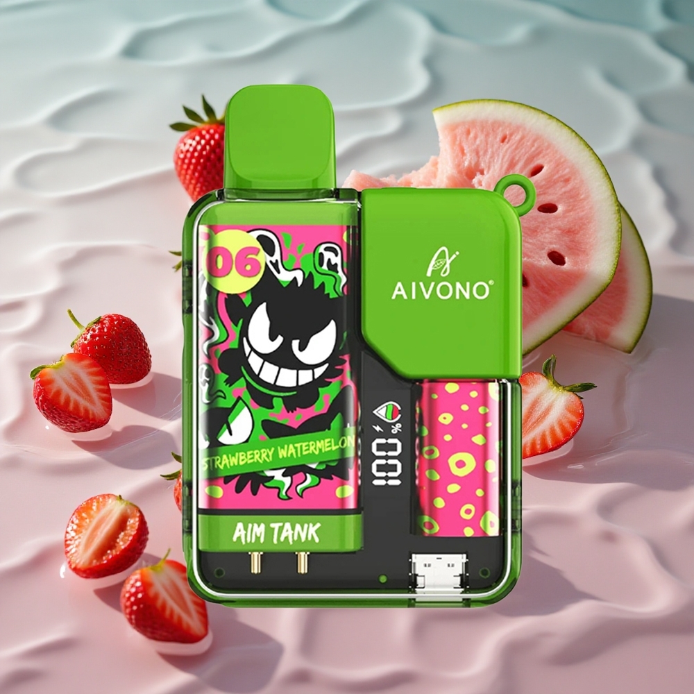 Aivono AIM-TANK 9500 Puffs Jordbær Vannmelon med 18ml E-væske