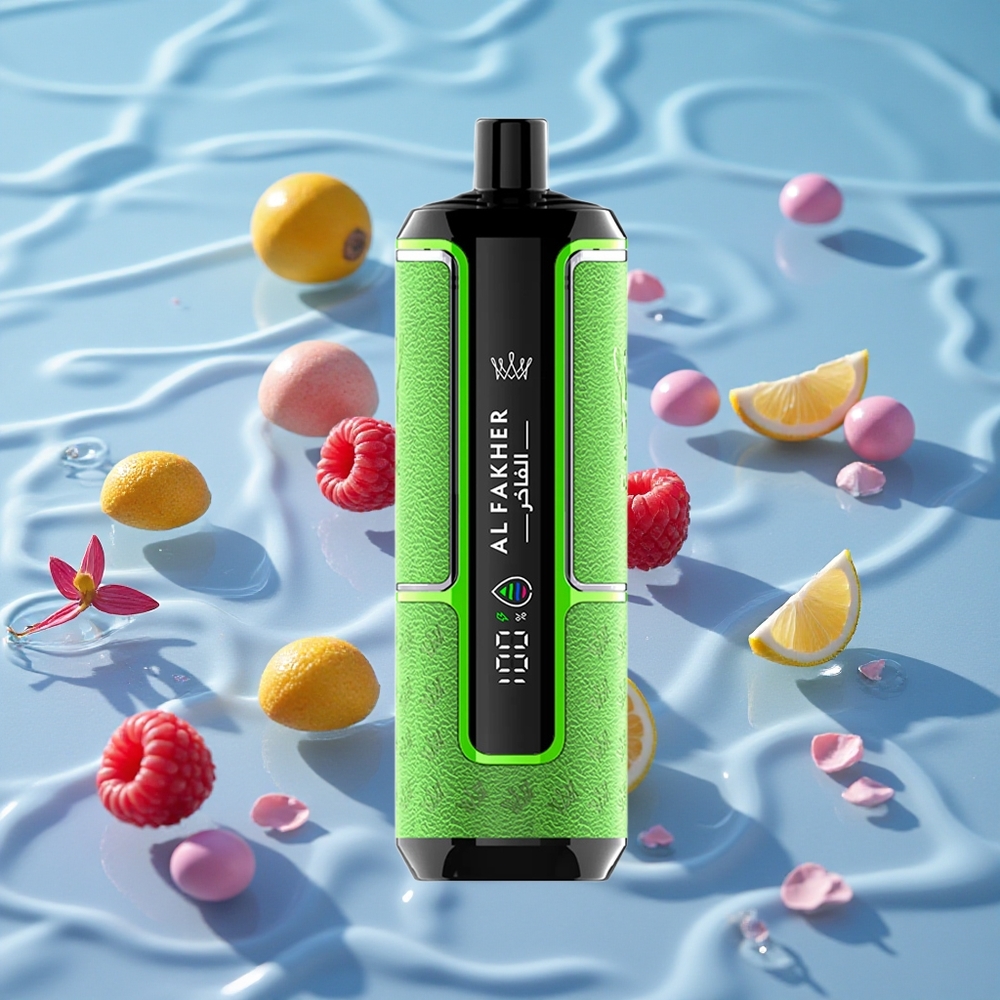 Al Fakher Crown Bar 15K Hypermax Engangs Vape Kit Blå Bringebær Sitronade med Type-C Lading