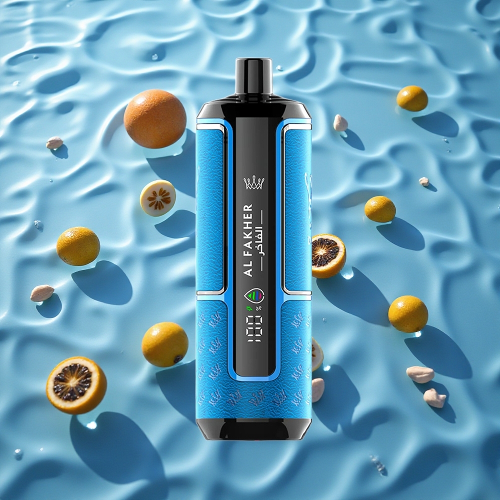 Al Fakher Crown Bar 15K Hypermax Engangs Vape Kit Blå Hav med 15000 Puffs og Type-C Lading