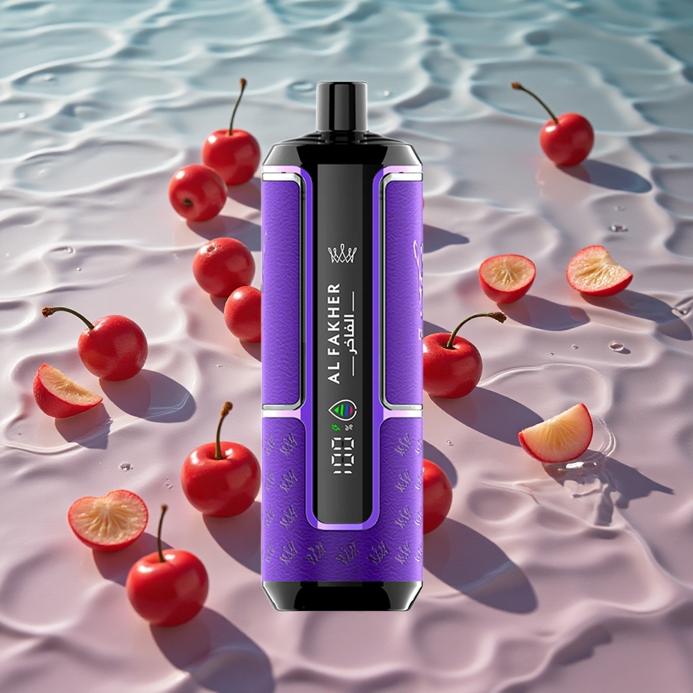 Al Fakher Crown Bar 15K Hypermax Engangs Vape Kit Kirsebær Fiesta med 15000 Puffs og Type-C Lading