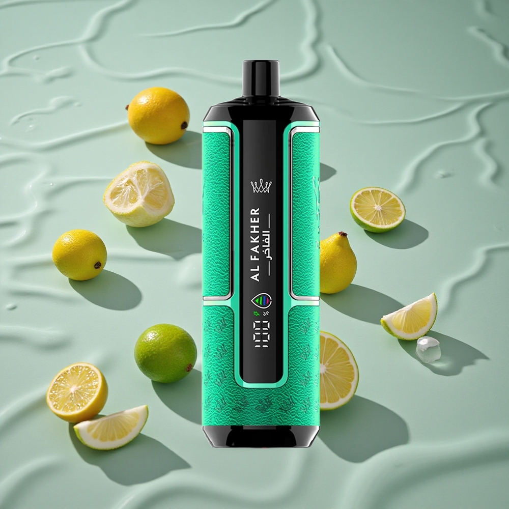 Al Fakher Crown Bar 15K Hypermax Engangs Vape Kit Sitron Lime med 15000 Puffs og Type-C lading