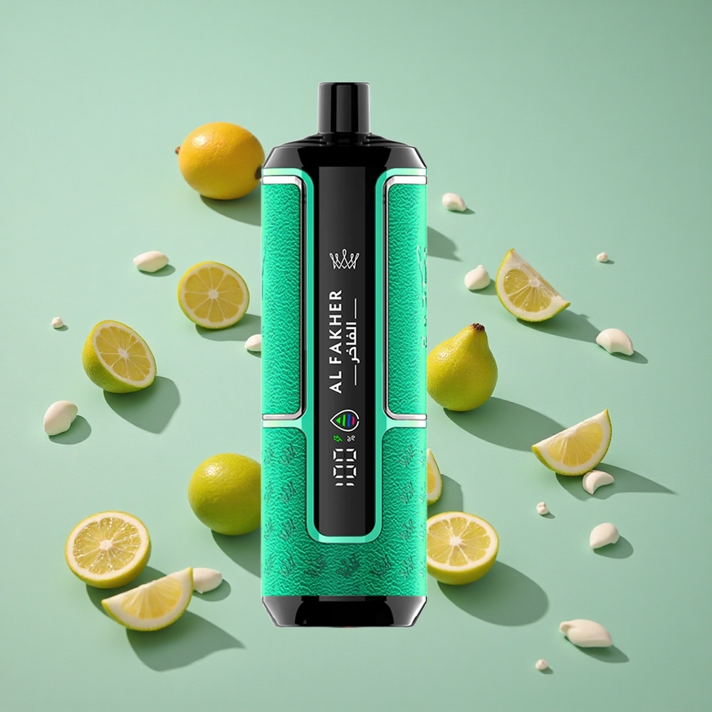 Al Fakher Crown Bar 15K Hypermax Engangs Vape Kit Sitron Mynte med 15000 puffs og 22ml e-væske