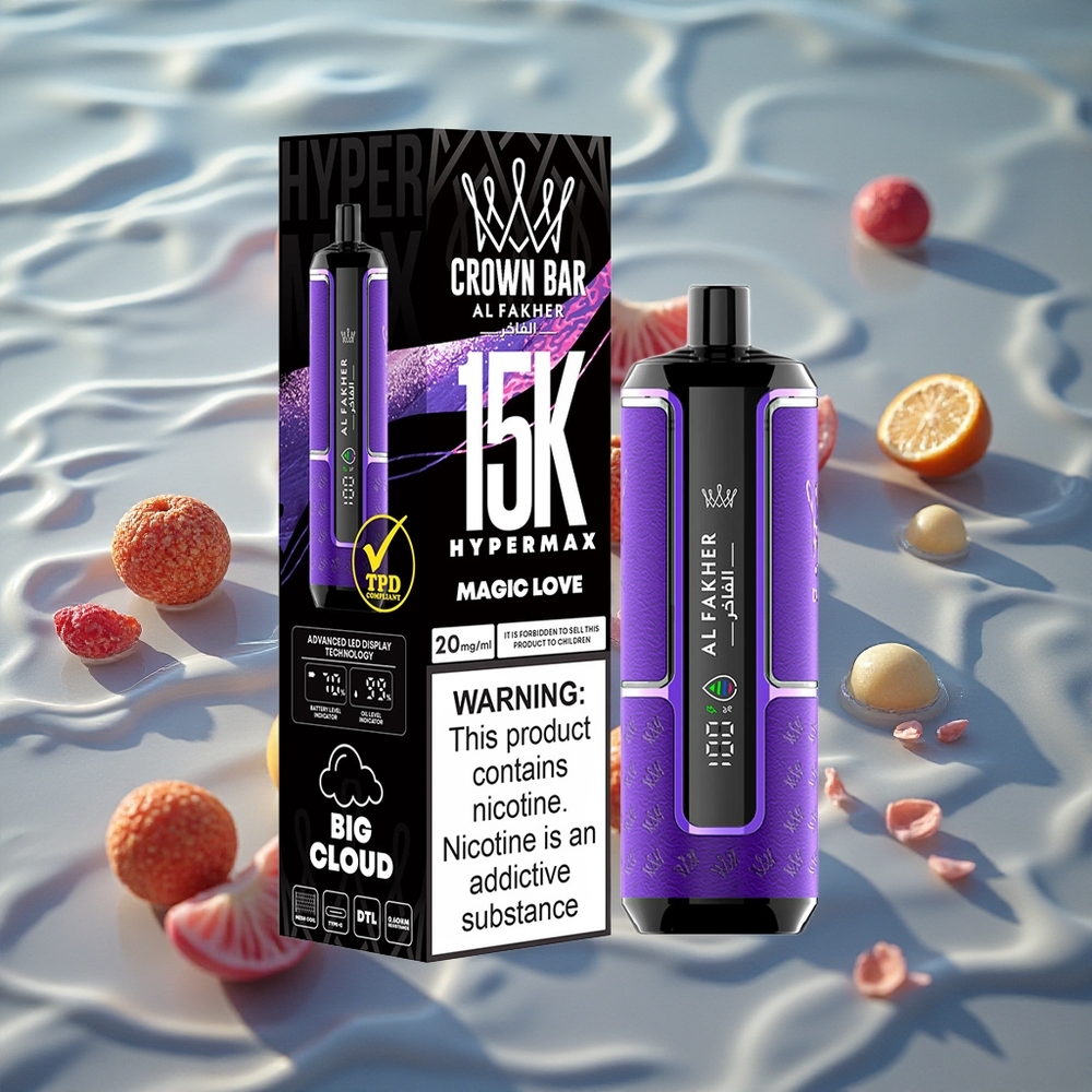 Al Fakher Crown Bar 15K Magisk Kjærlighet Kompakt Direkte-til-lunge (DTL)