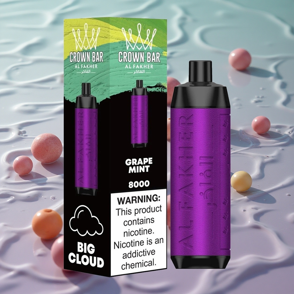 Al Fakher Crown Bar 8000 Crystal Engangs Vape Druemynt