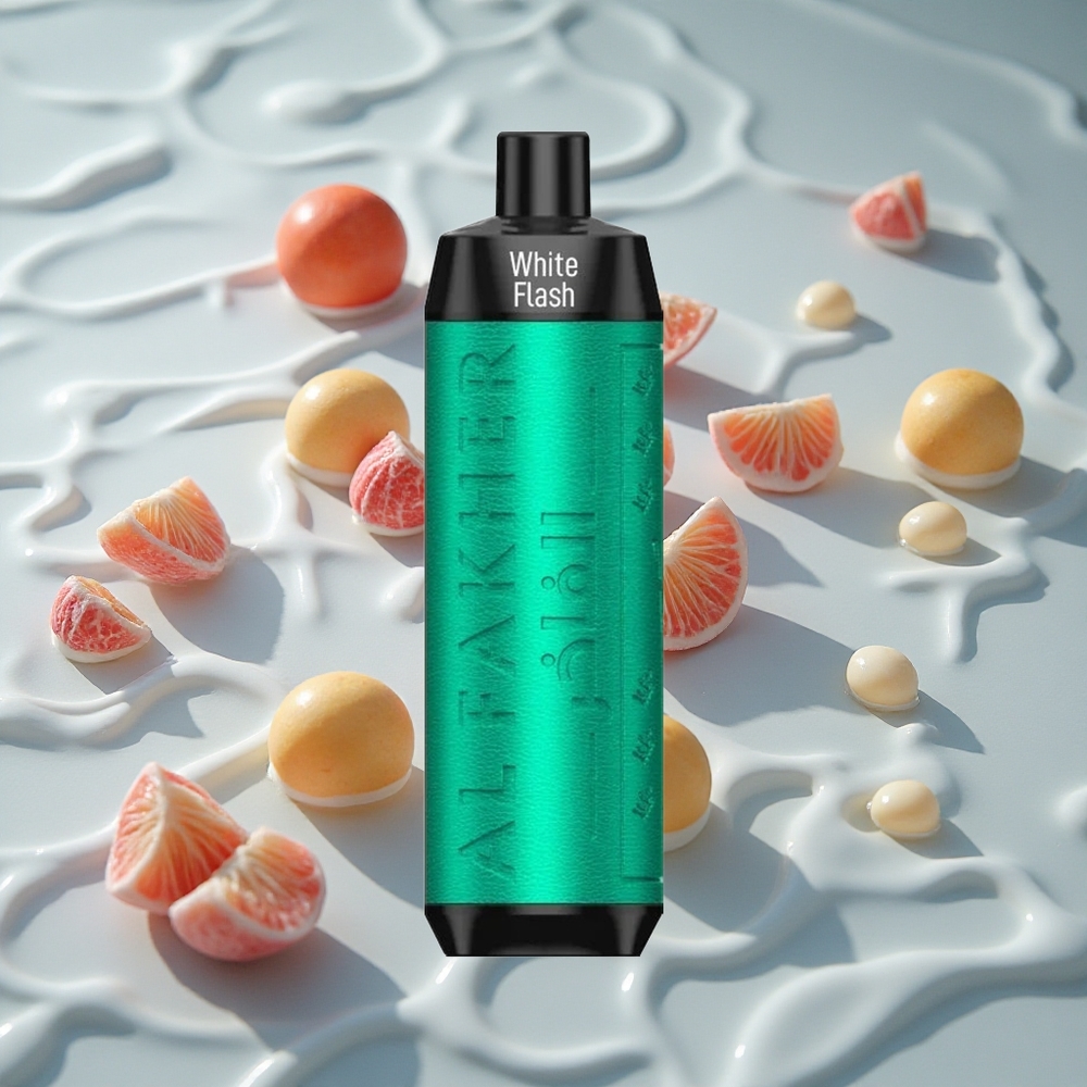 Al Fakher Crown Bar 8000 Crystal Engangs Vape Hvit Blits med 18ml e-væske og 8000 Puffs