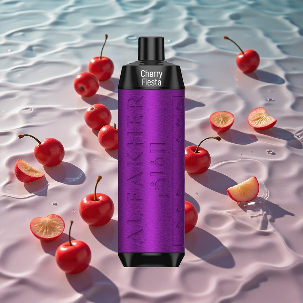 Al Fakher Crown Bar 8000 Crystal Engangs Vape Kirsebærfest med 18ml e-væske og 8000 puff