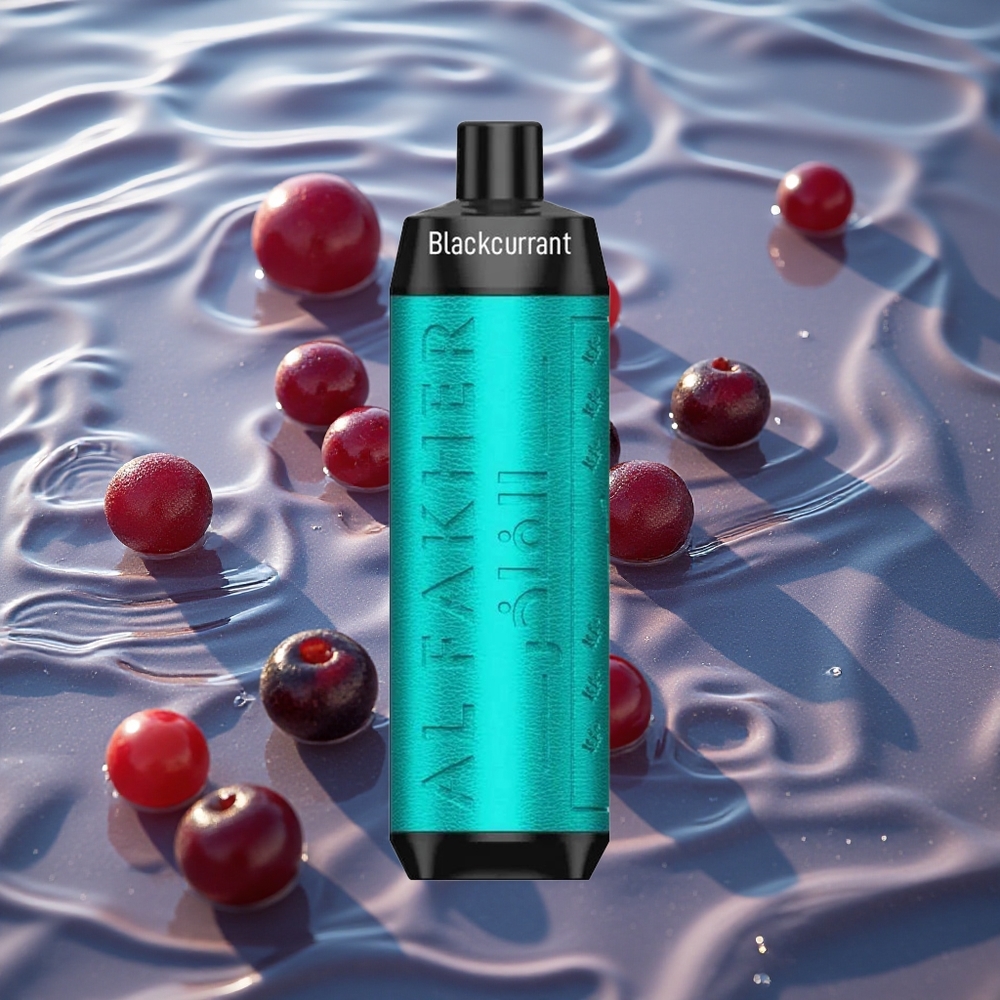 Al Fakher Crown Bar 8000 Crystal Engangs Vape Svartsolbær Is med 18ml e-væske og 8000 sug