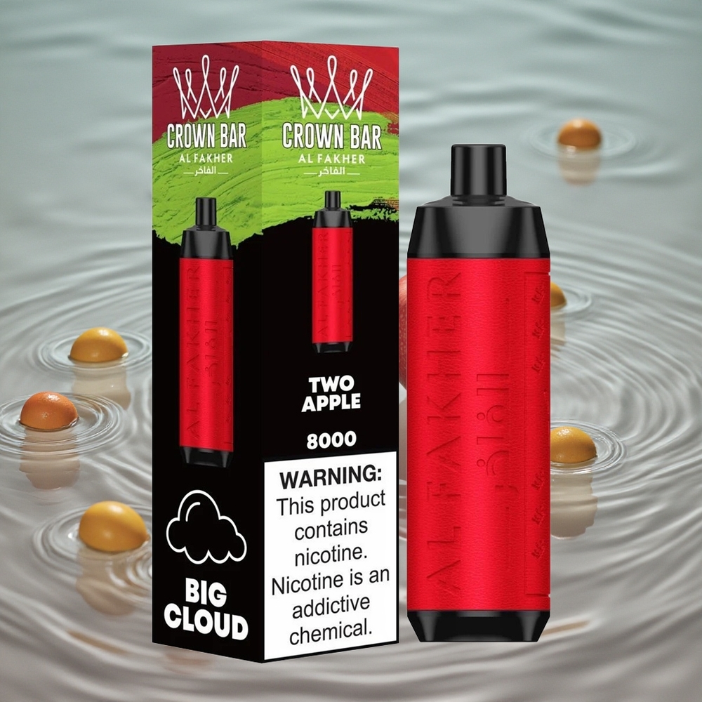Al Fakher Crown Bar 8000 To Epler Kristall Engangs Vape med 18ml e-Liquid Kapasitet