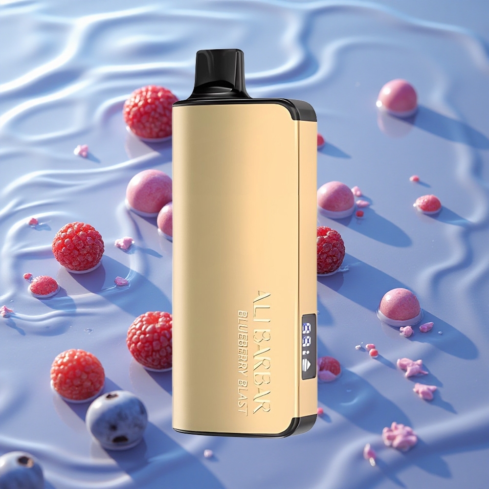 Alibarbar Ingot 9000 Puffs Engangs Vape Blåbærsmakt med 22ml E-væske