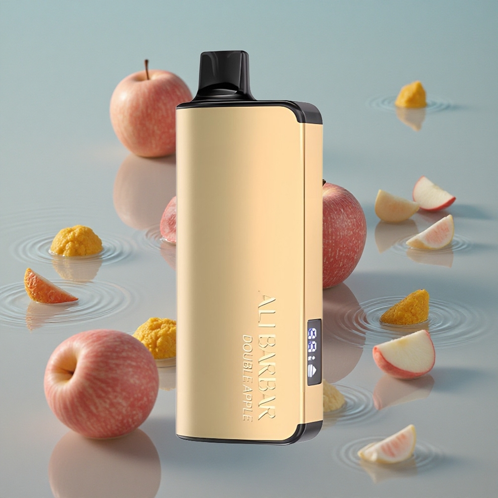 Alibarbar Ingot 9000 Puffs Engangs Vape Dobbel Eple med 22ml E-væske og 2350mAh Batteri