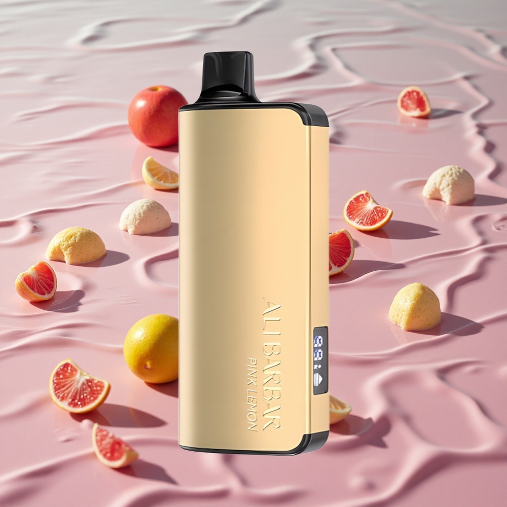 Alibarbar Ingot 9000 Puffs Engangs Vape Lyserosa Sitron med 22ml E-væske og 2350mAh Batteri