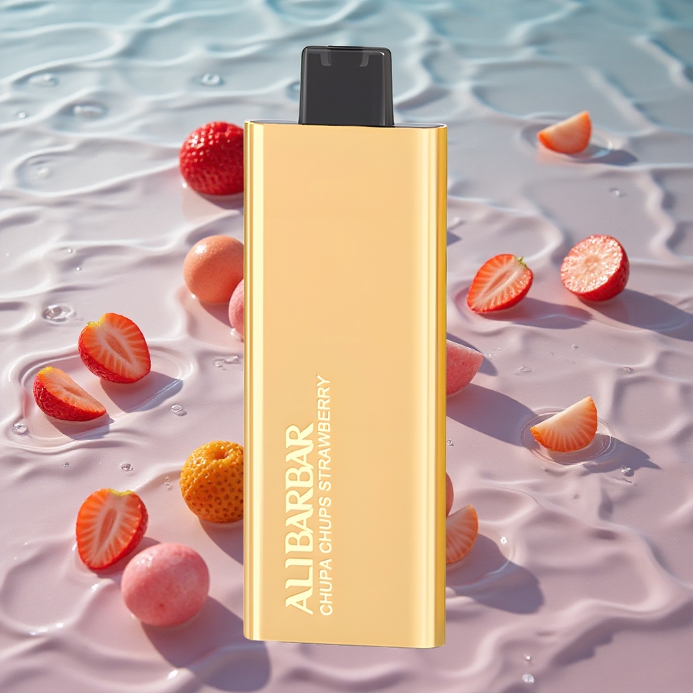 Alibarbar Pandora 7000 Puffs Engangs Vape Chupa Chups Jordbær med 17 ml e-væske