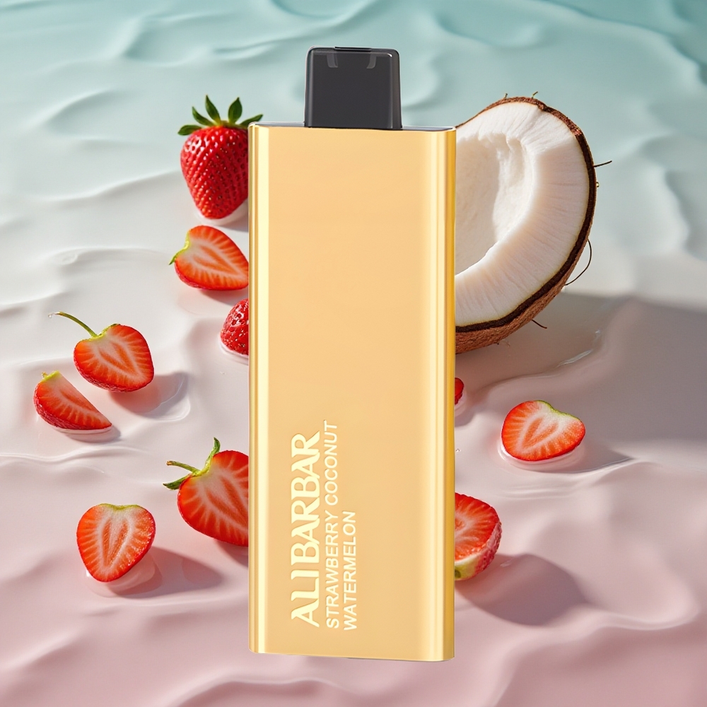 Alibarbar Pandora 7000 Puffs Engangs Vape Jordbær Kokos Vannmelon med 17 ml e-væske