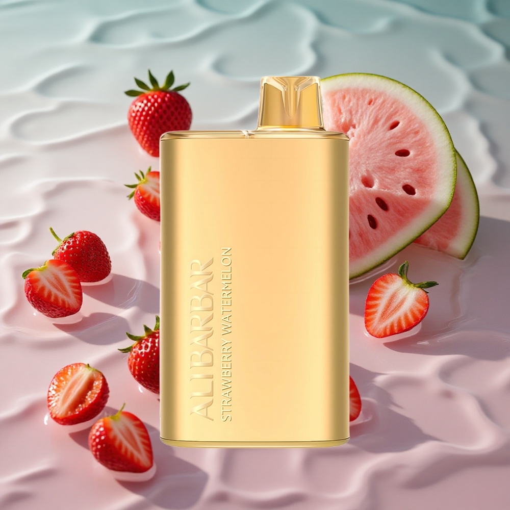 Alibarbar Rich 8000 Puffs Engangs Vape Jordbær Vannmelon med 20ml E-væske og 2000 mAh Batteri