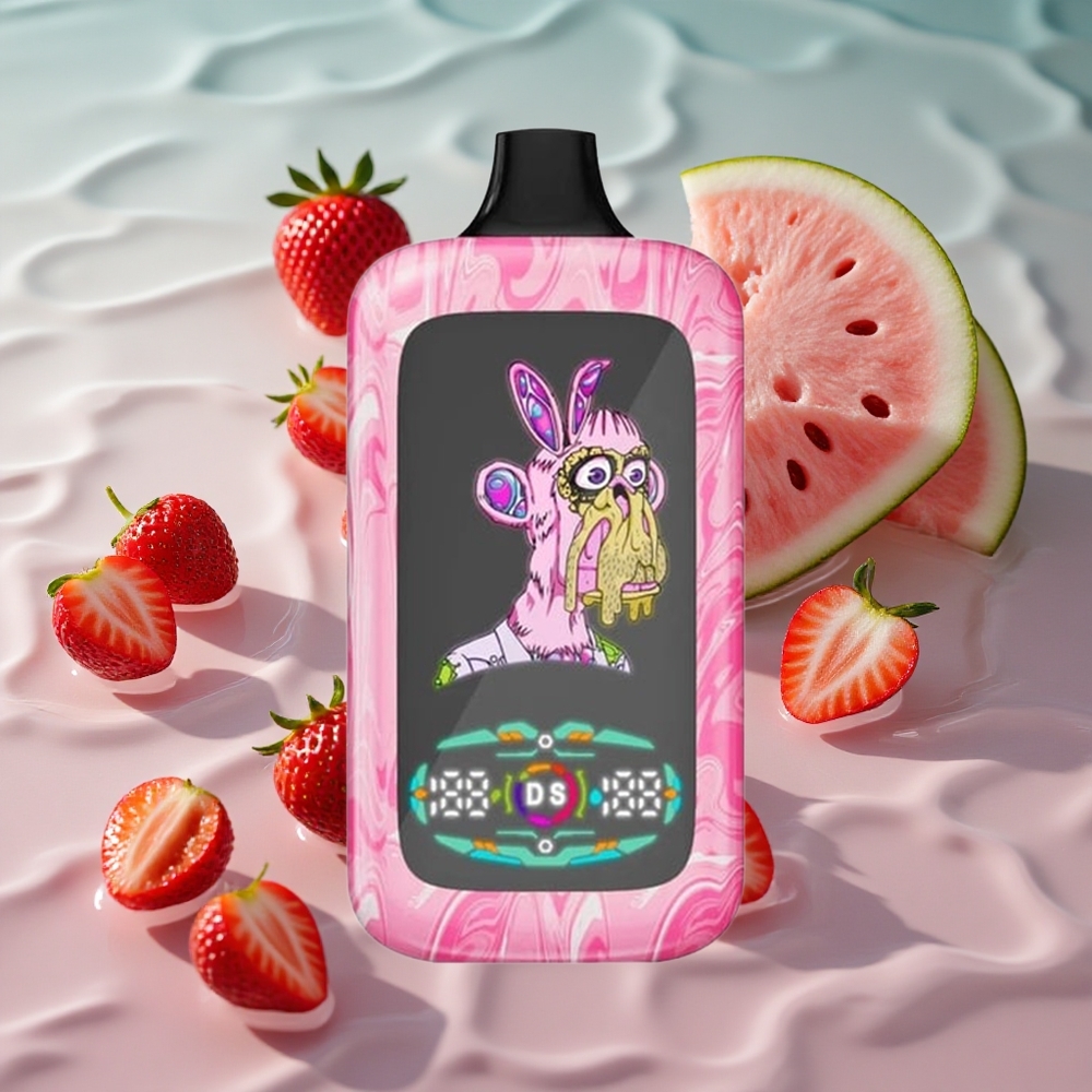 Fumot Digital Monkey 40000 Puffs Engangs Vape Jordbær Vannmelon Dual Mesh Coil