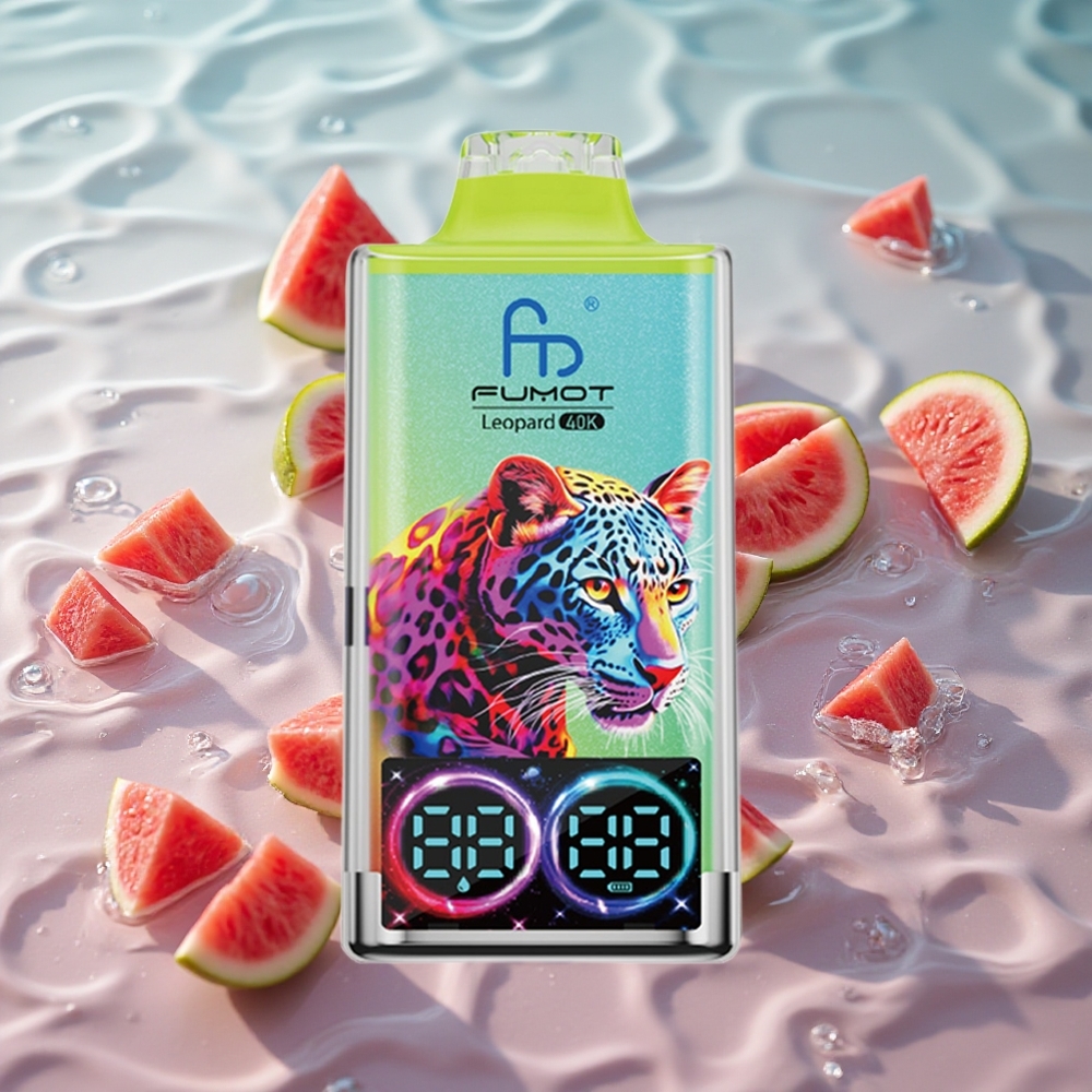 Fumot Leopard 40K Puffs Engangs Vannmelon Is med 0%/2%/3%/5% Nikotin og 700mAh Batteri