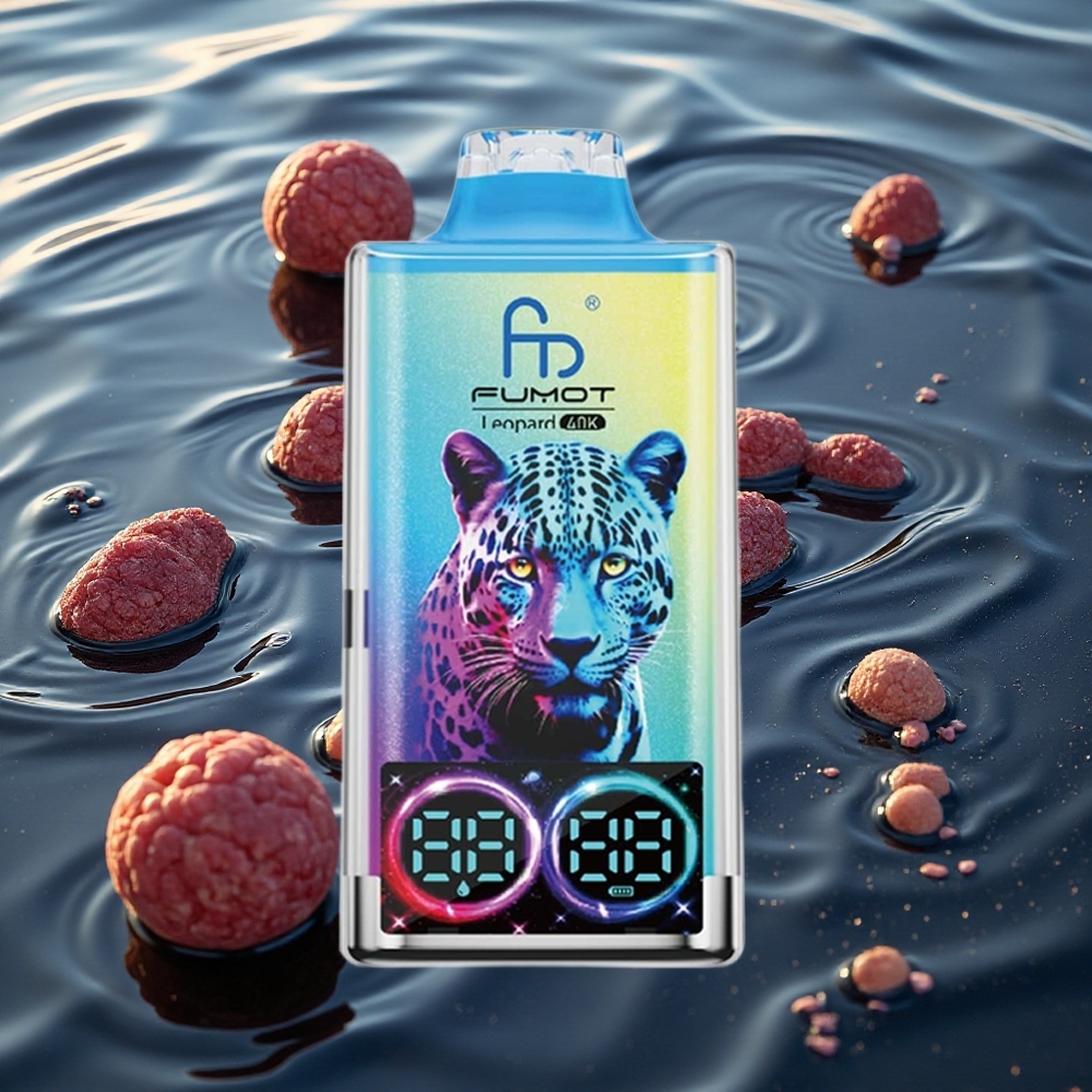 Fumot Leopard 40K Puffs Engangs Vape Svart Puffse Is med 0%/2%/3%/5% Nikotin og Type-C Lading