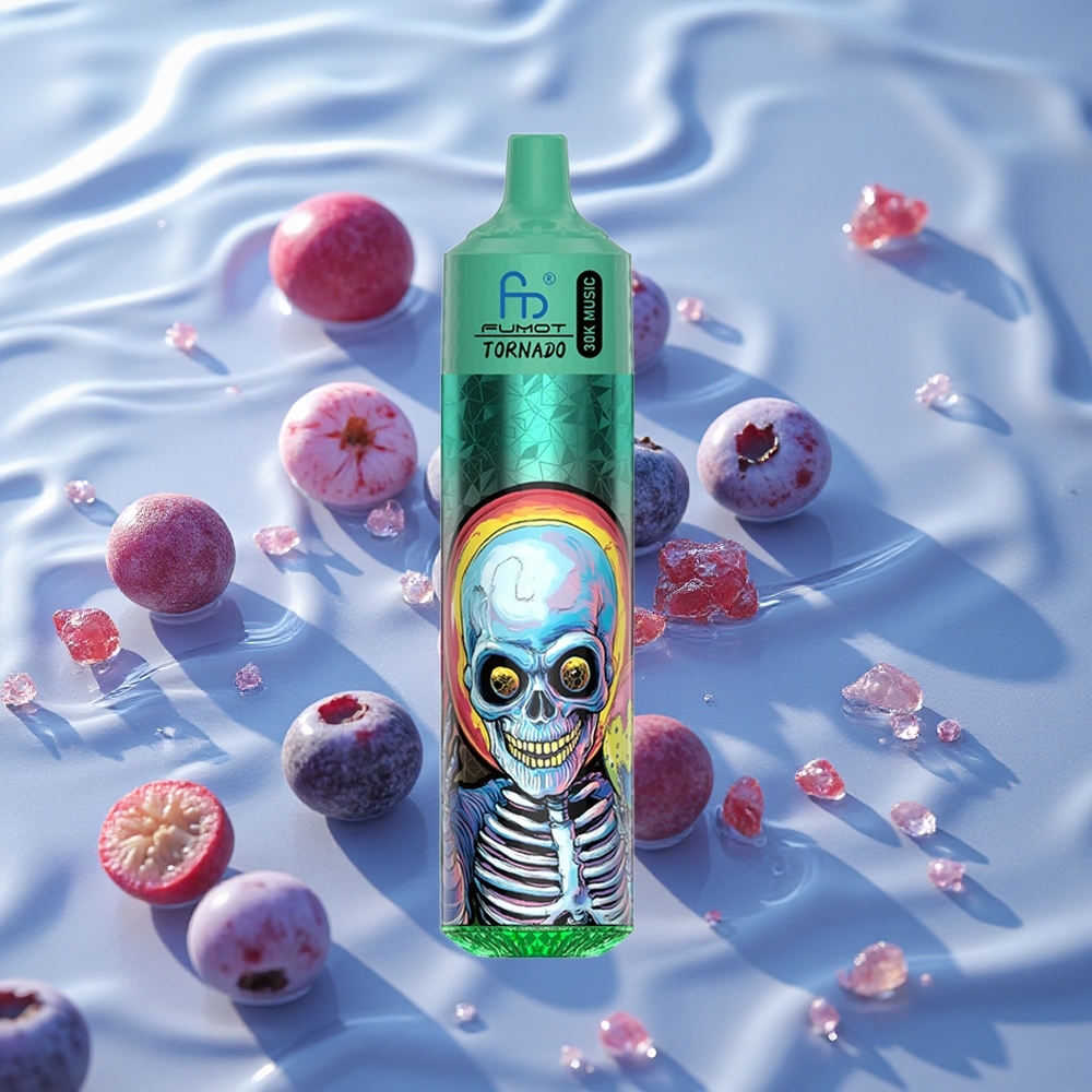 Fumot RandM Tornado 30000 Puffs Blåbær Is med 30mL e-væske og 600mAh batteri