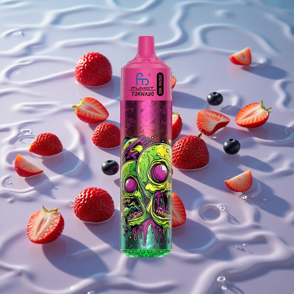 Fumot RandM Tornado 30000 Puffs Jordbær Blåbær med 30mL e-væske og 1,0 Ohm mesh coil