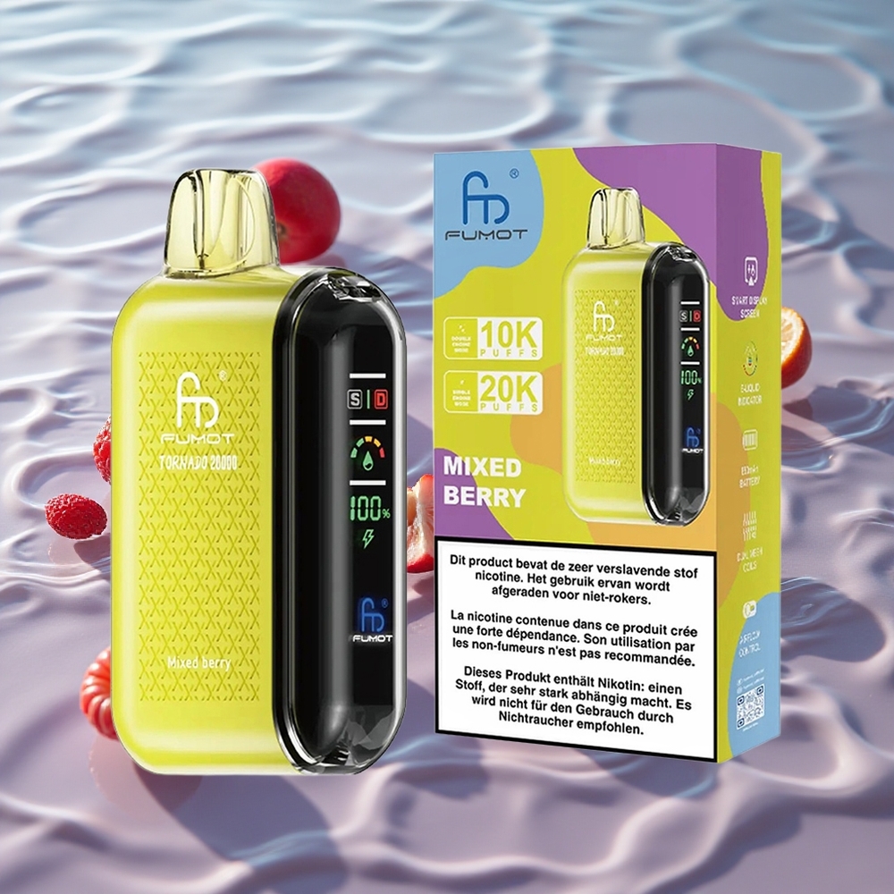 Fumot Tornado 20000 Puffs Dual Mesh Coil Blandet Bær