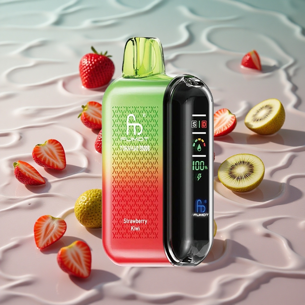 Fumot Tornado 20000 Puffs Jordbær Kiwi Med Smart Display og Luftstrømningskontroll