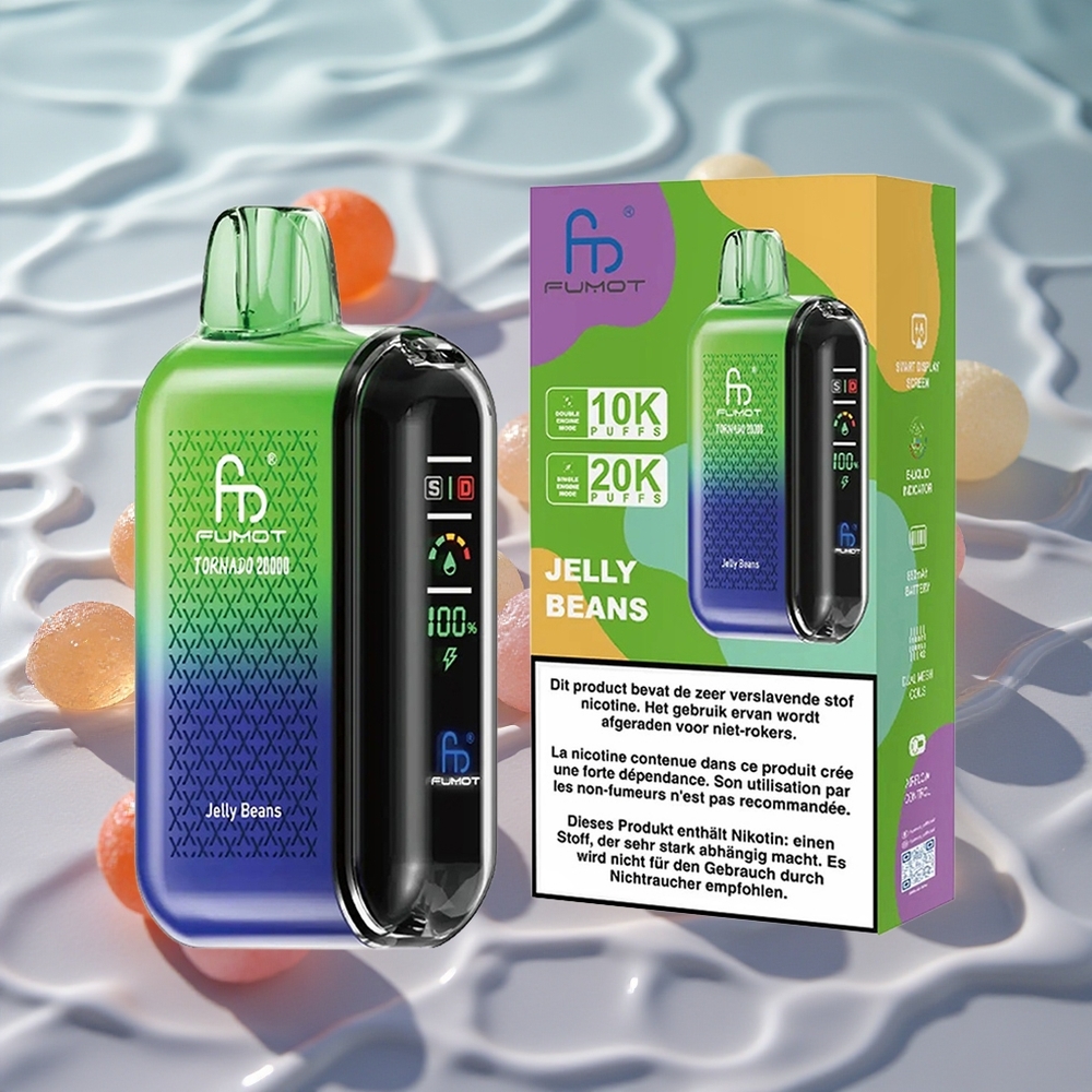 Fumot Tornado 20000 Puffs Oppladbar Batteri Gelébønner