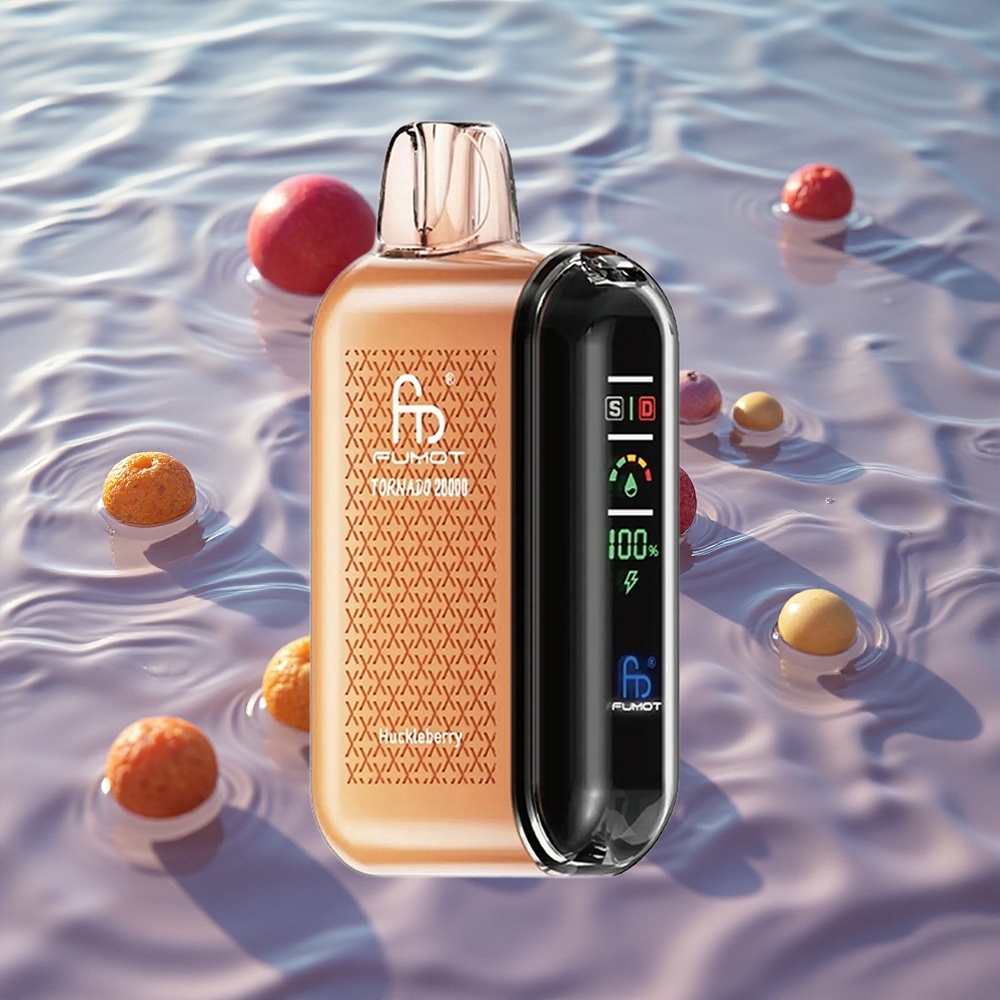 Fumot Tornado 20000 Puffs Oppladbar E-damp med Blåbær og Smart Skjerm