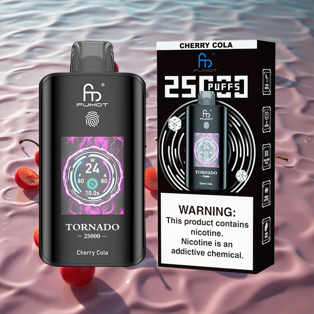 Fumot Tornado 25000 Puffs HD Skjerm Kirsebær Cola