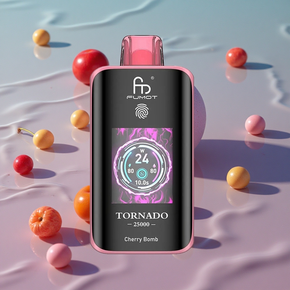 Fumot Tornado 25000 Puffs HD Skjerm Kirsebombe