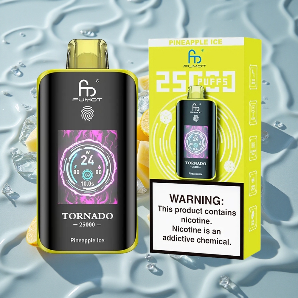 Fumot Tornado 25000 Puffs Oppladbar Batteri Ananas Is