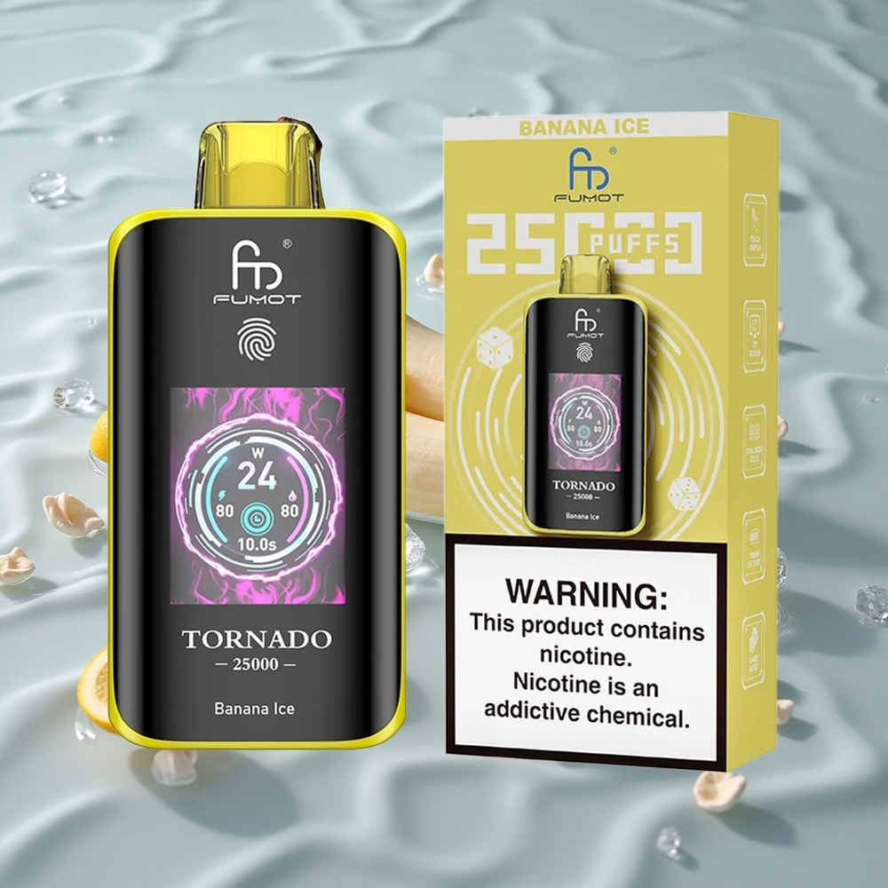 Fumot Tornado 25000 Puffs Oppladbar Batteri Bananis
