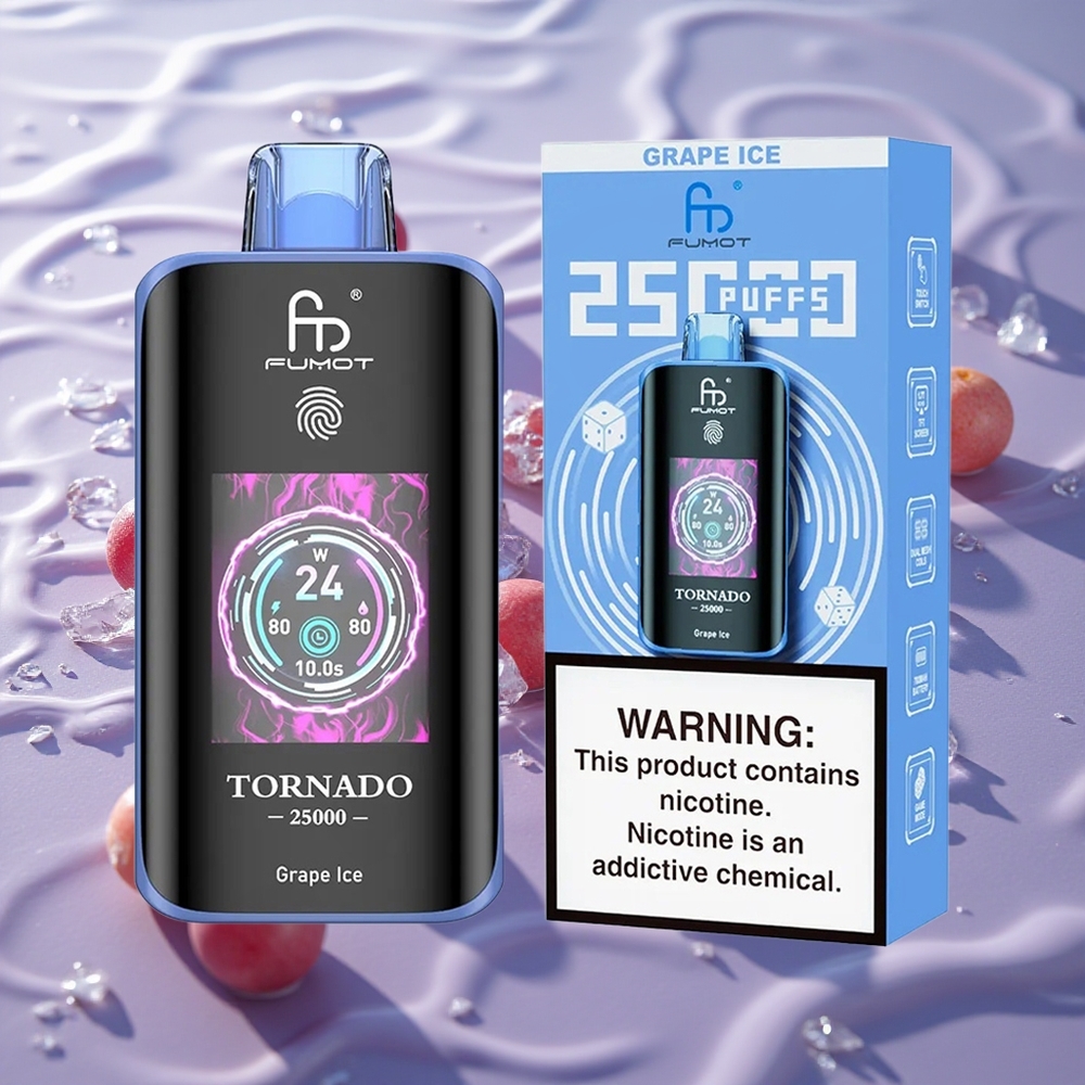 Fumot Tornado 25000 Puffs Oppladbar Batteri Drueis
