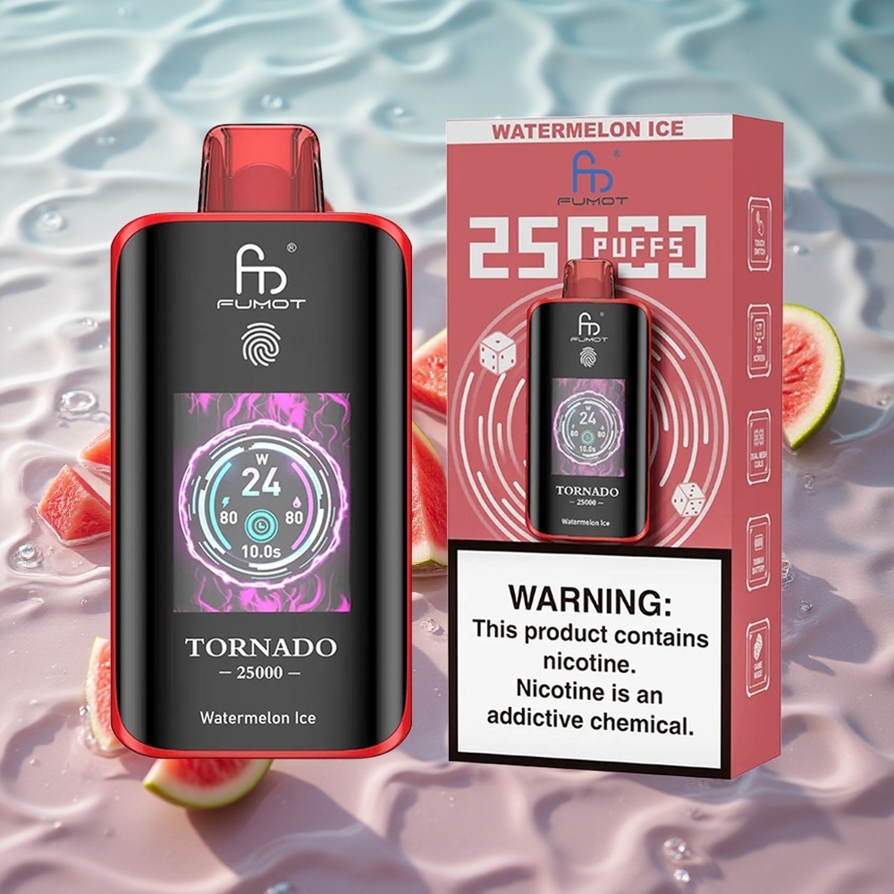 Fumot Tornado 25000 Puffs Oppladbar Batteri Vannmelon Is